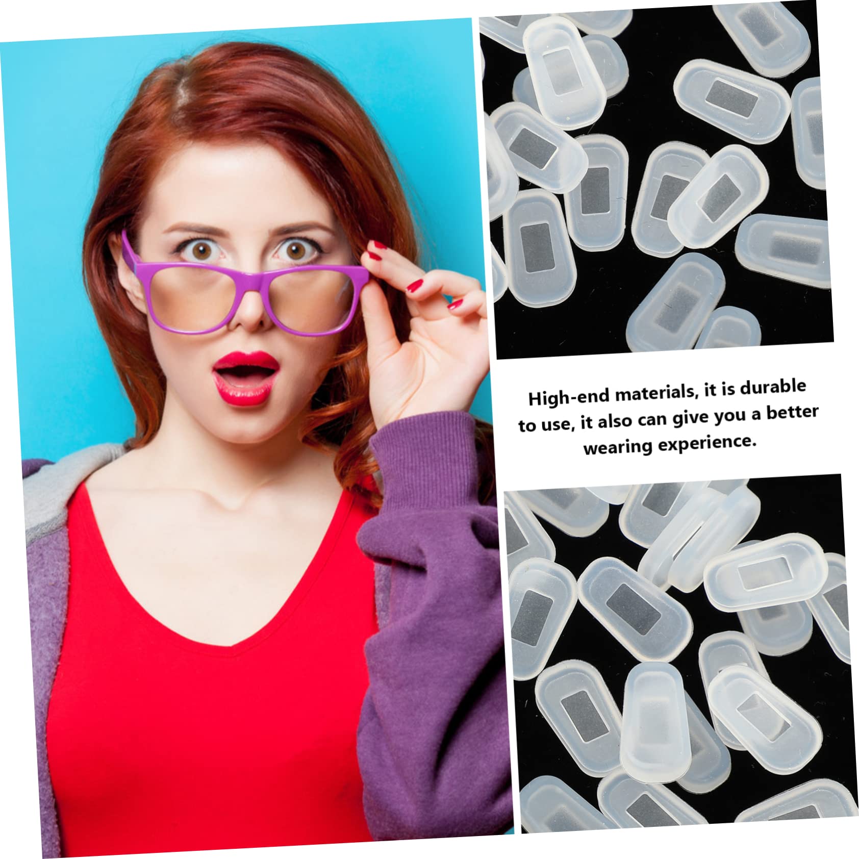 12 Pairs Silicone Nose Pads for Glasses - Anti-Slip Interchangeable Eyewear Nose Pads Replacement - Comfortable Soft Frame Accessories for Reading, Computer & Daily Use