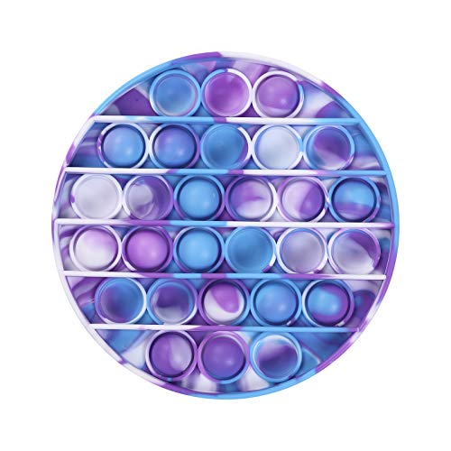 Round Tie Dye - Purple White Blue