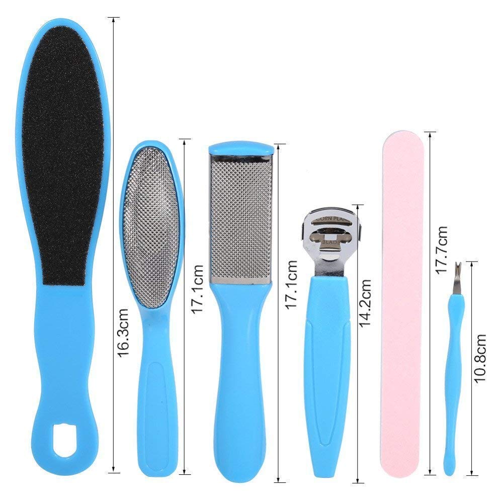 HUDACRUSH 8-in-1 Professional Pedicure Kit for Soft Feet - Callus Remover, Foot Scrubber, Nail File & More - Perfect for Home Spa, Pedicure & Foot Care Routine