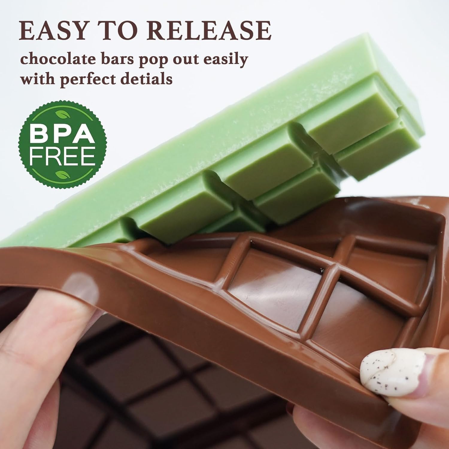 Premium Silicone Chocolate Molds Set - 60-Cell Non-Stick Break Apart Candy Molds for Baking, Energy Bars & Homemade Chocolates | Food Grade, BPA-Free | Perfect for Valentine's Day Gifts, Birthday Parties & DIY Dessert Making