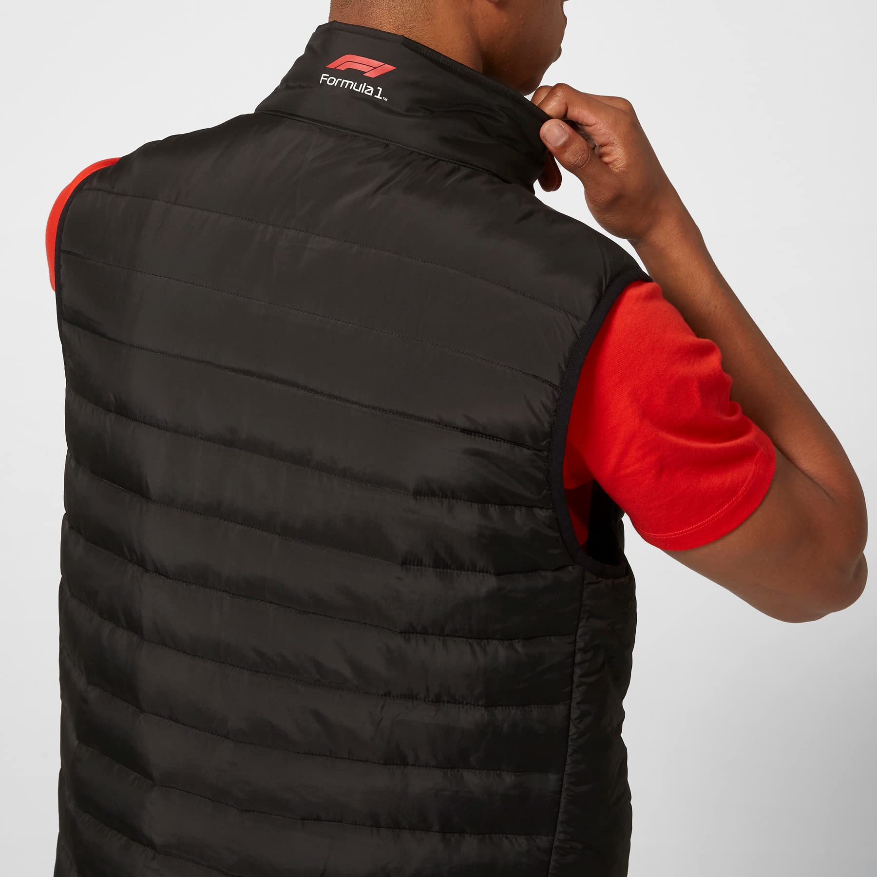 Formula 1 Racing Padded Full Zip Vest for Men - Lightweight Insulated Jacket for Outdoor Sports & Casual Wear | Perfect for F1 Fans, Motorcycle Riding & Winter Layering