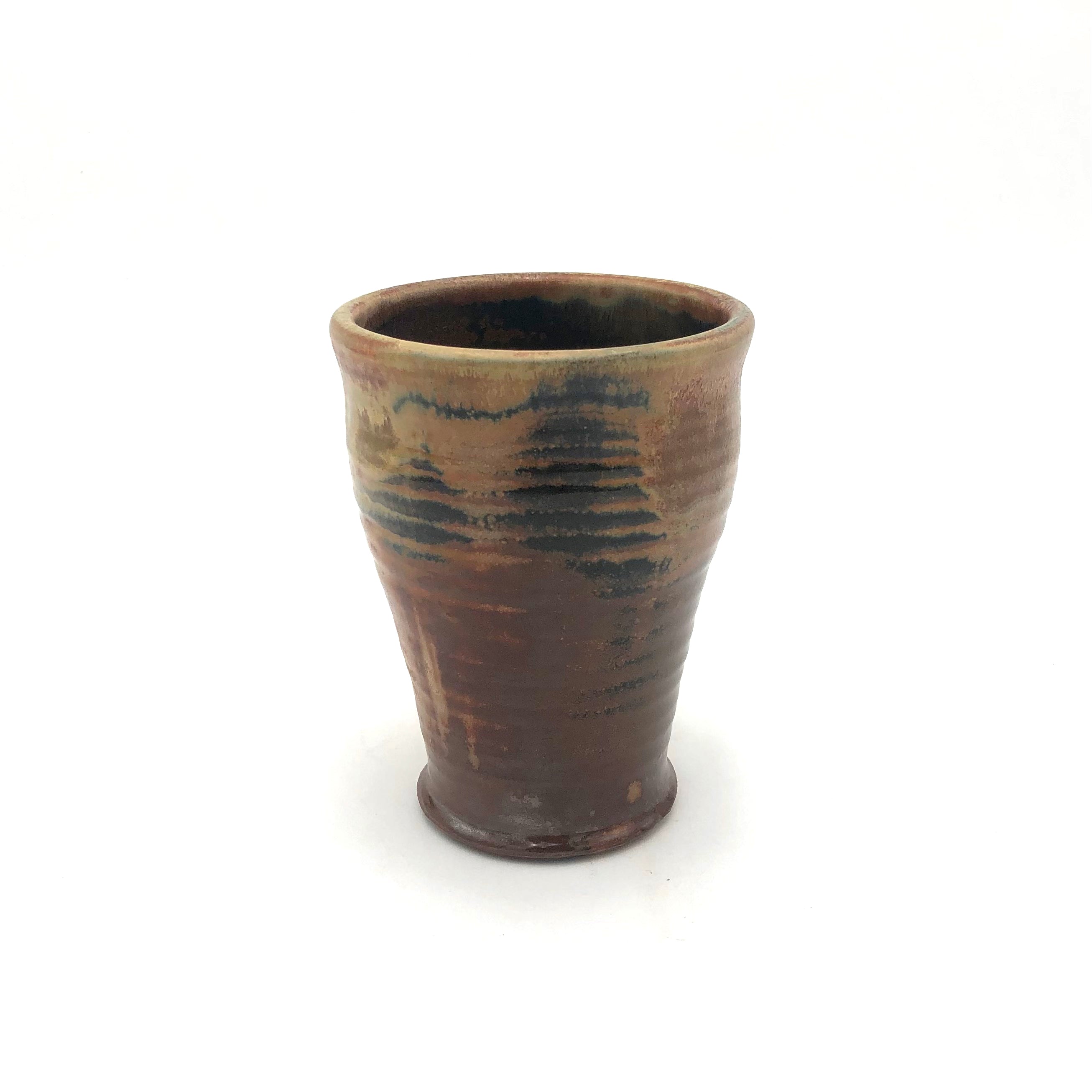 Brian Horsch Wood Fired Ceramic Tumbler - Handcrafted Coffee Mug & Tea Cup (Assorted Artisan Designs) - Perfect for Camping, Home & Office Use