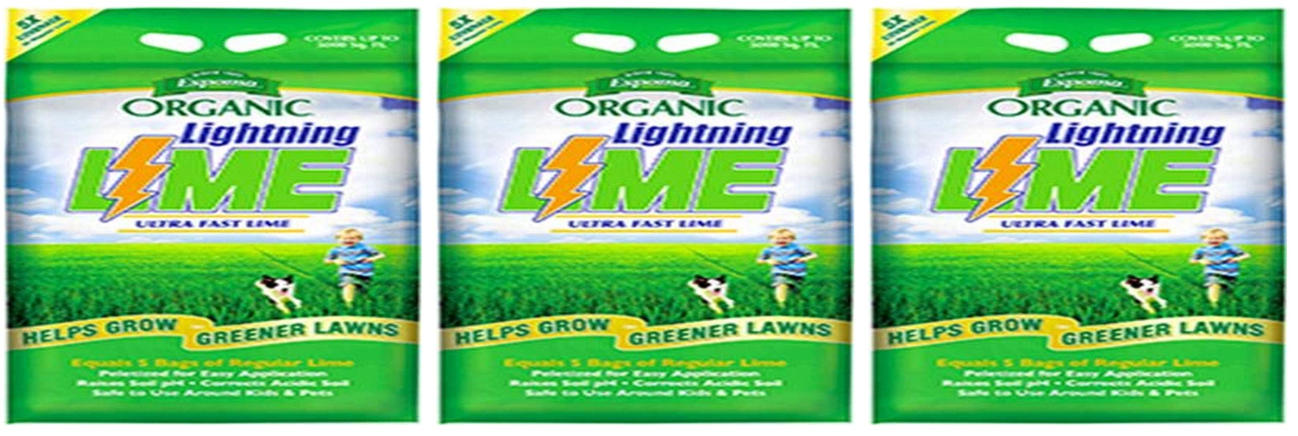 Espoma Lightning Lime Organic Lawn Food 30 lb - Covers 5000 sq ft | Fast-Acting Lime Fertilizer for Greener Grass | Perfect for Spring & Fall Lawn Care, Golf Courses & Landscaping