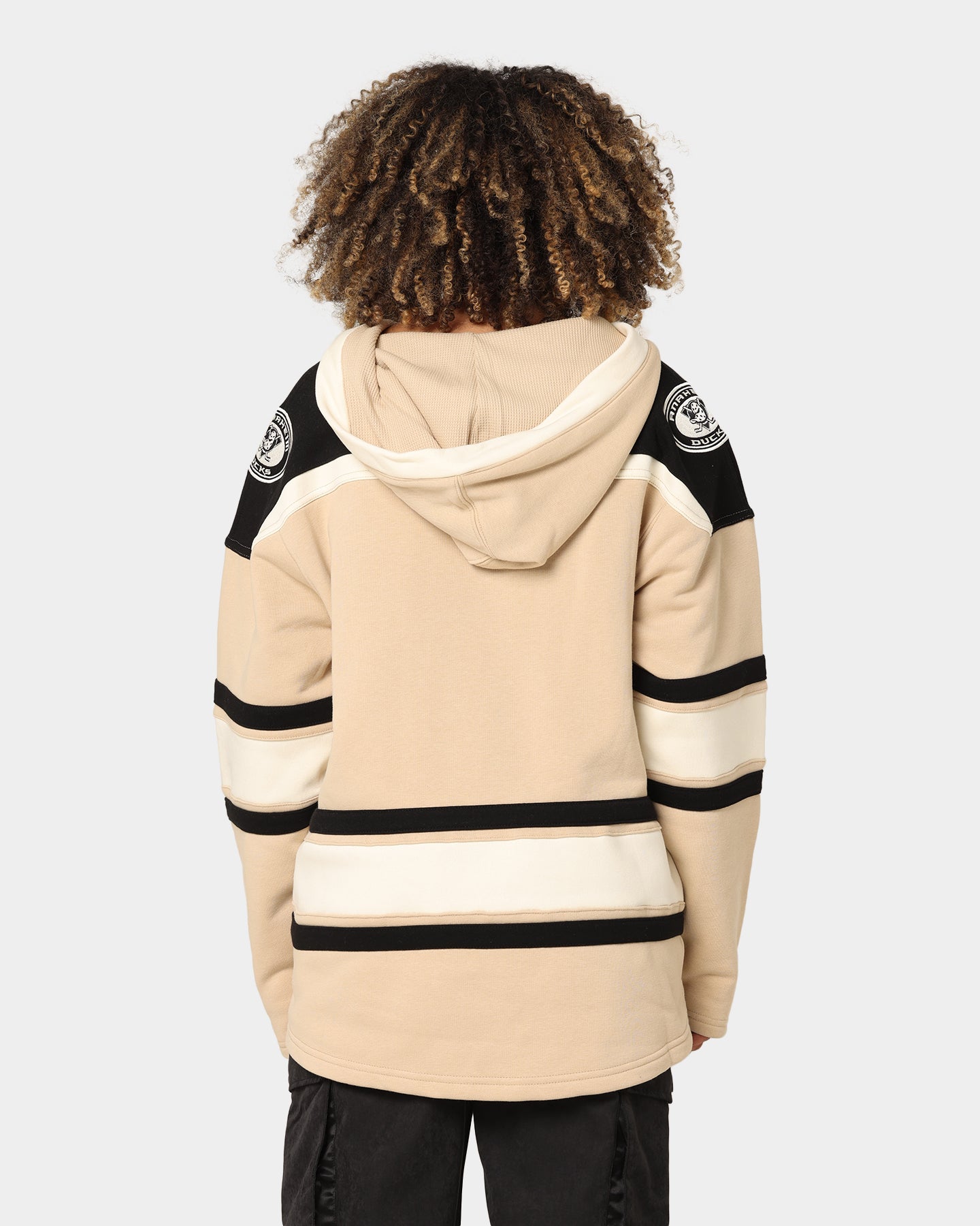 47 Brand Anaheim Ducks Superior Lacer Hoodie - Men's Khaki Pullover Sweatshirt for Casual Wear & Sports Fans