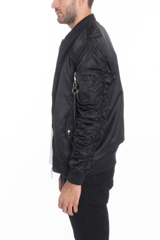 Weiv Men's Casual MA-1 Flight Bomber Jacket with Lining - Lightweight, Stylish Outerwear for Everyday Wear & Travel