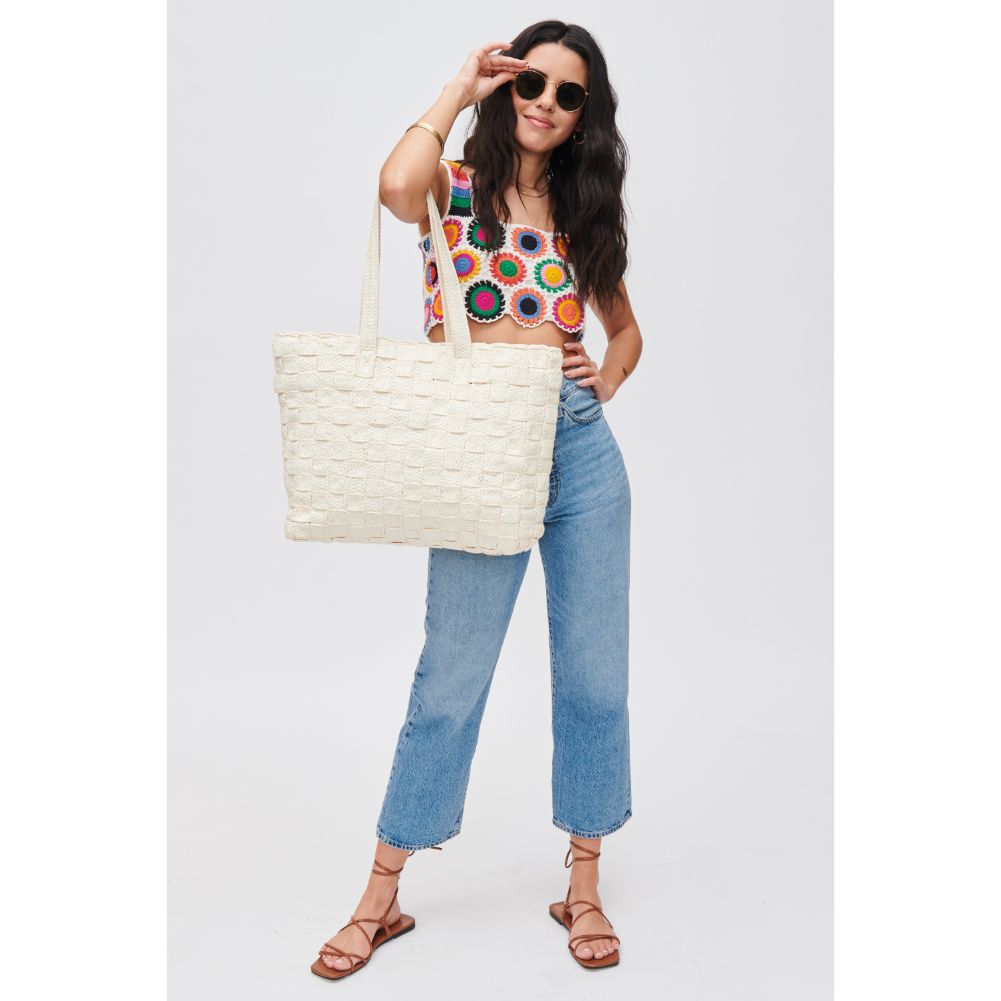 Freda Woven Tote Bag for Women - Stylish & Durable Handbag for Work, Travel & Shopping | Perfect as Laptop Bag, Beach Tote & Everyday Purse