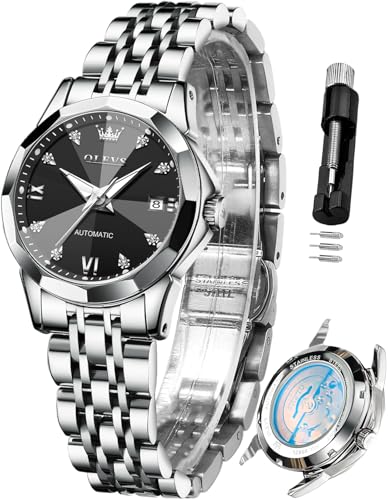 L9982: Silver band & Black dial