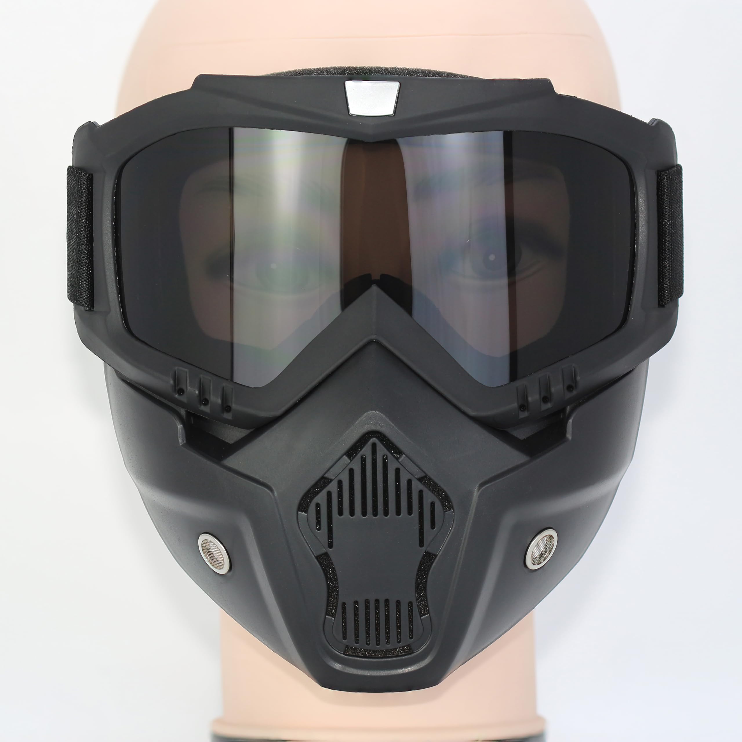Tactical Full Face Airsoft Mask - Paintball & Motorcycle Helmet Goggles with Removable Face Shield for Men & Women - Perfect for Airsoft Games, Paintball Battles & Motorcycle Riding