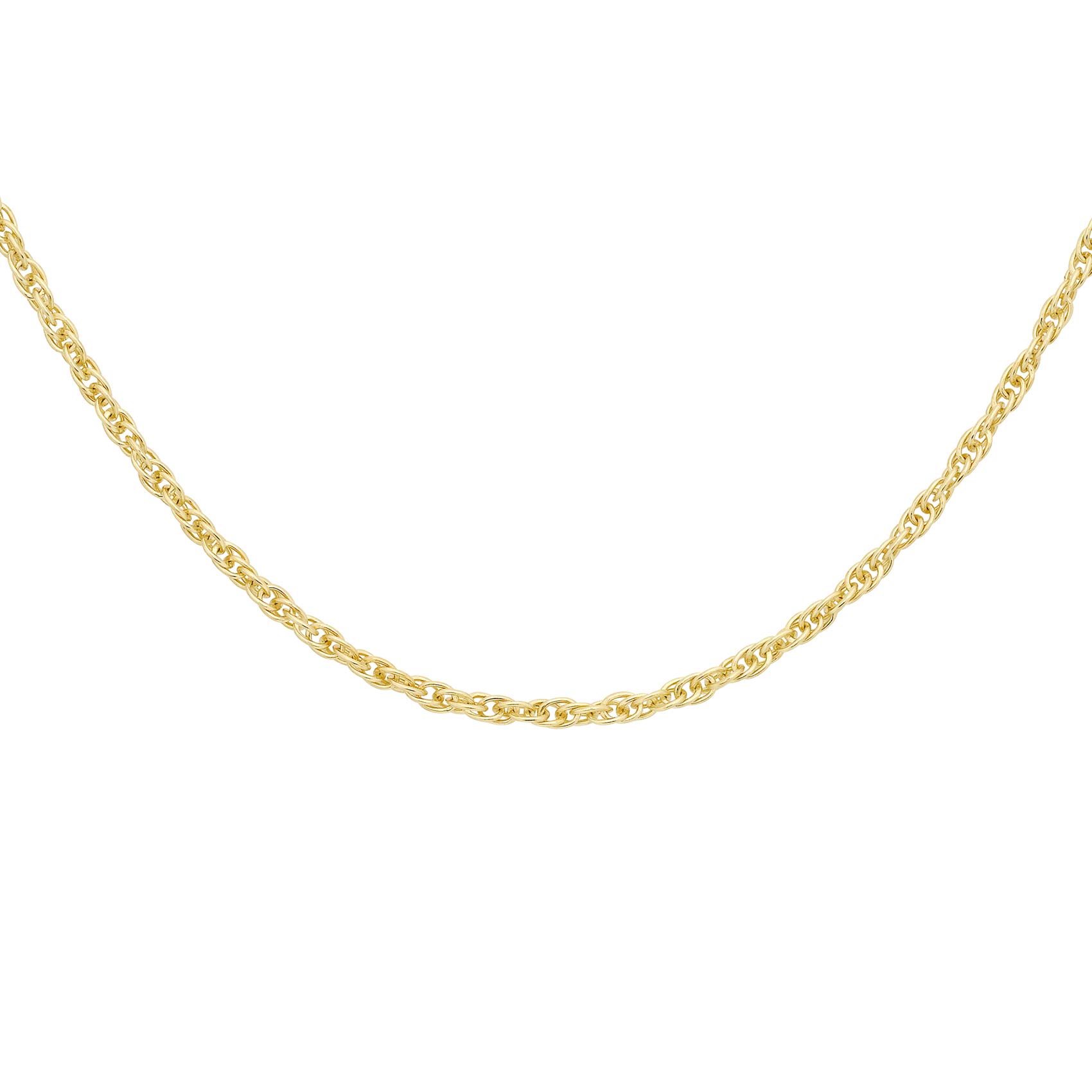 Carissima Gold 9K Yellow Gold 0.7mm Prince of Wales Chain Necklace for Women - Elegant Layering Necklace for Everyday Wear, Gift for Her, Wedding Jewelry