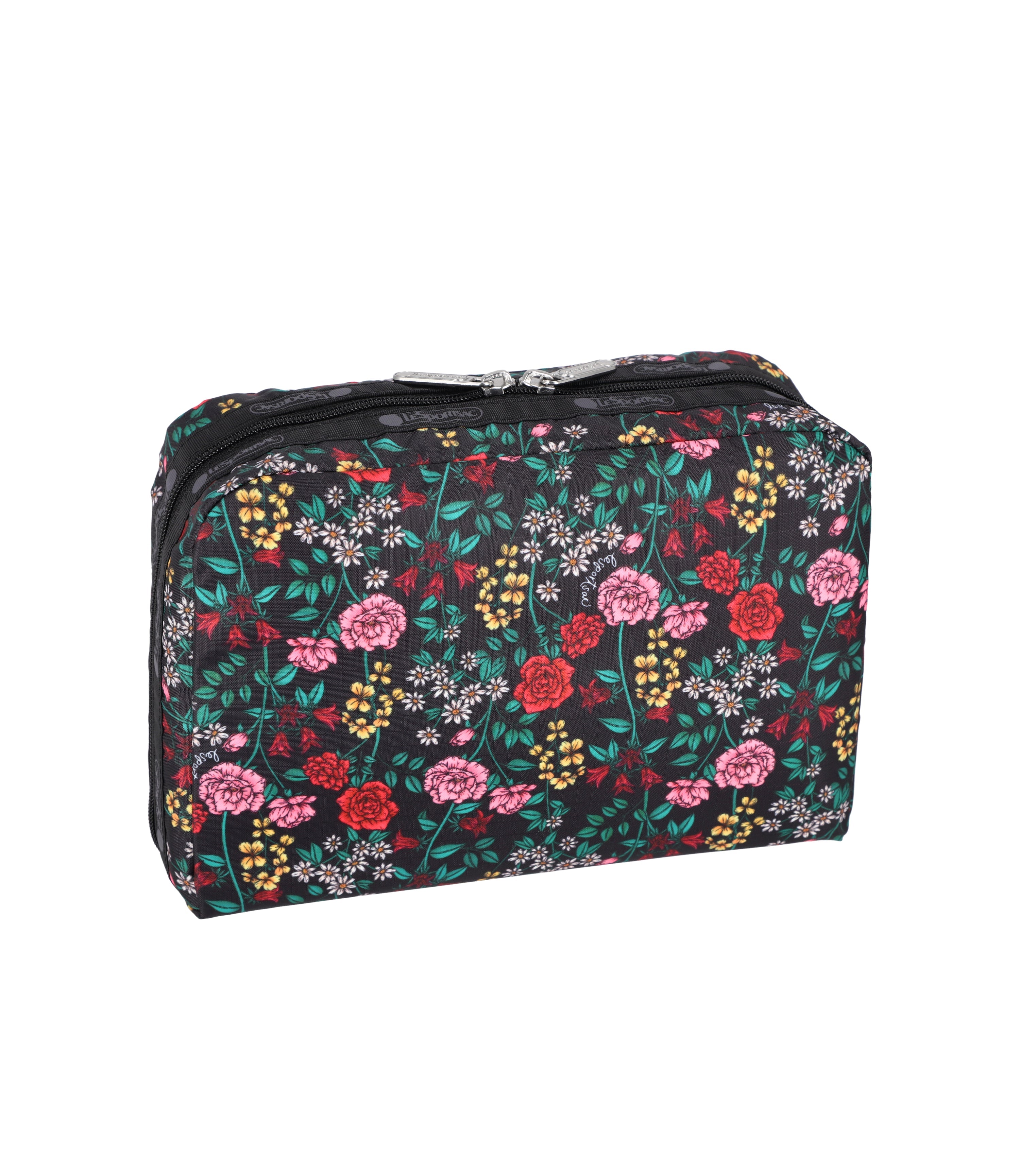 Extra Large Rectangular Cosmetic Organizer - Premium Makeup Storage Case for Travel & Home Use - Perfect for Brushes, Lipsticks & Skincare Products (Black)