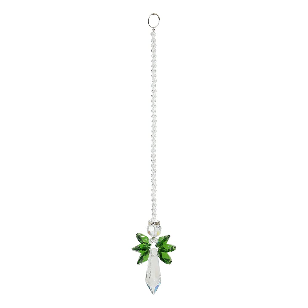Winnereco Crystal Angel Hanging Pendant - Rainbow Maker & Light Catcher for Window Decor, Sun Catcher Ornament, Home & Garden Decoration, Gift Idea