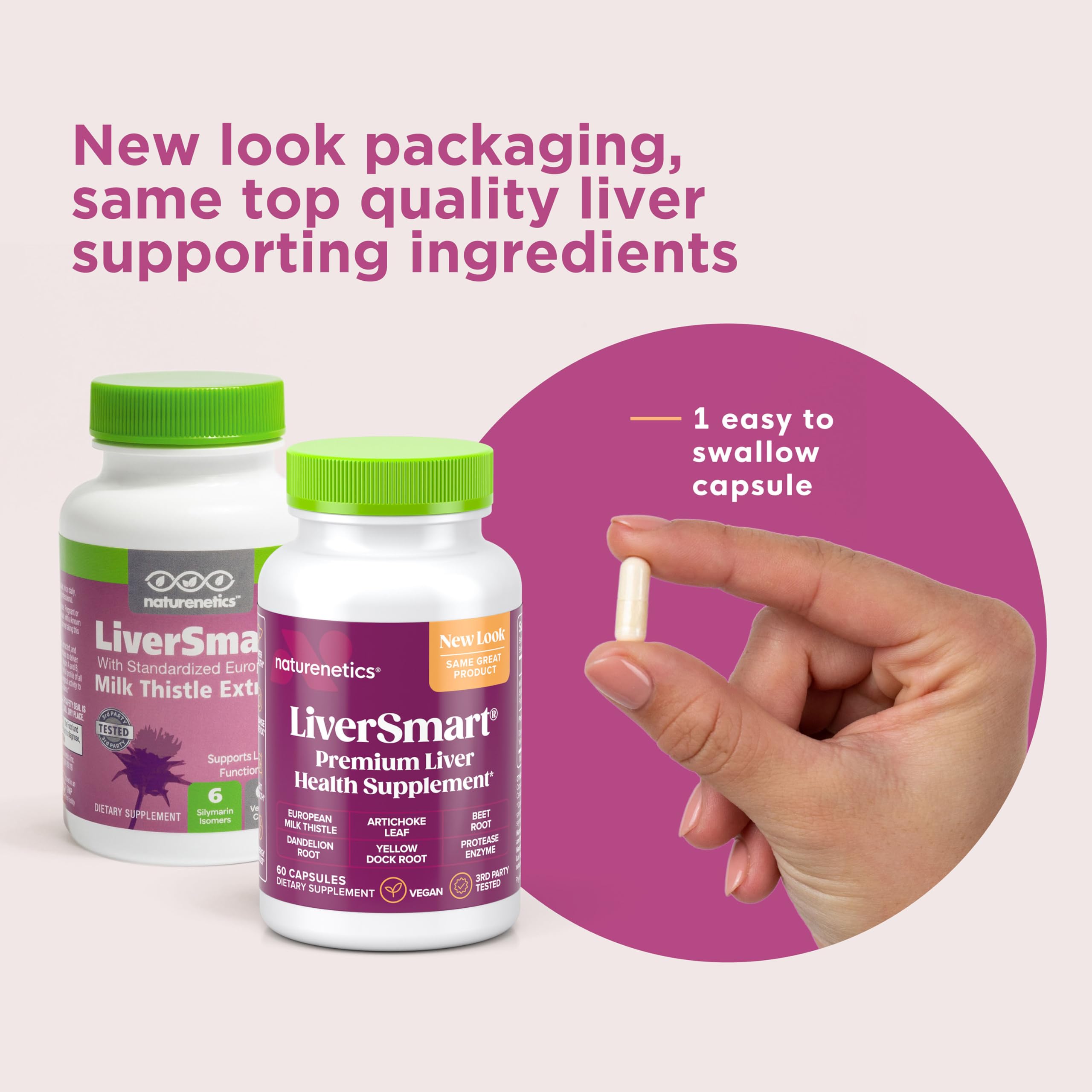 LiverSmart - Liver Cleanse & Repair Supplement with Milk Thistle, Silymarin & Natural Herbs | Detox & Support Liver Health | Daily Liver Support for Alcohol Recovery & Digestive Wellness (60 Capsules)