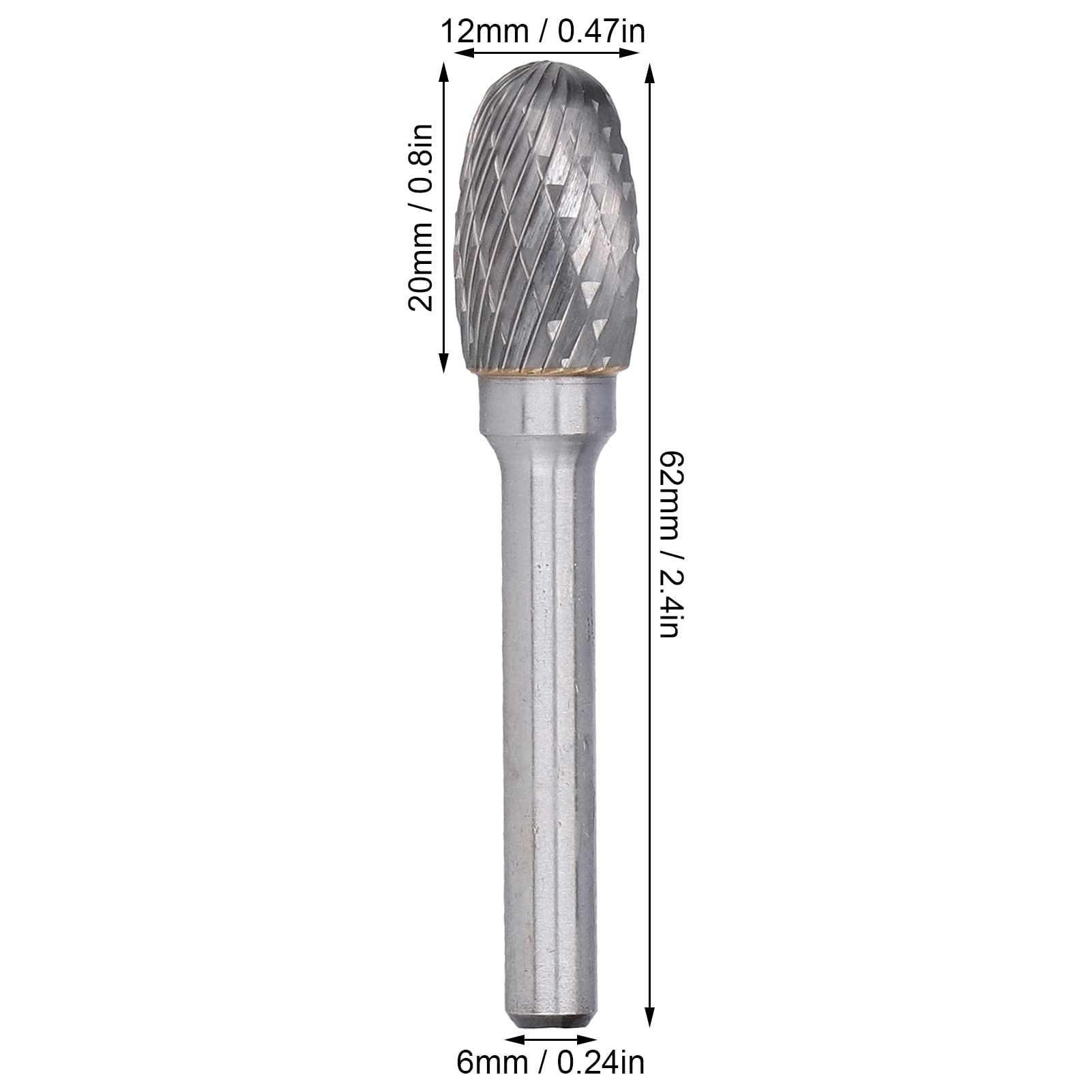 Rotating Grinder Bit - YG8 Cemented Carbide Straight Shank for Fast Chip Removal, Cutting, Chamfering & Deburring | Wear-Resistant Labor-Saving Tool for Metalworking, Woodworking & DIY Projects
