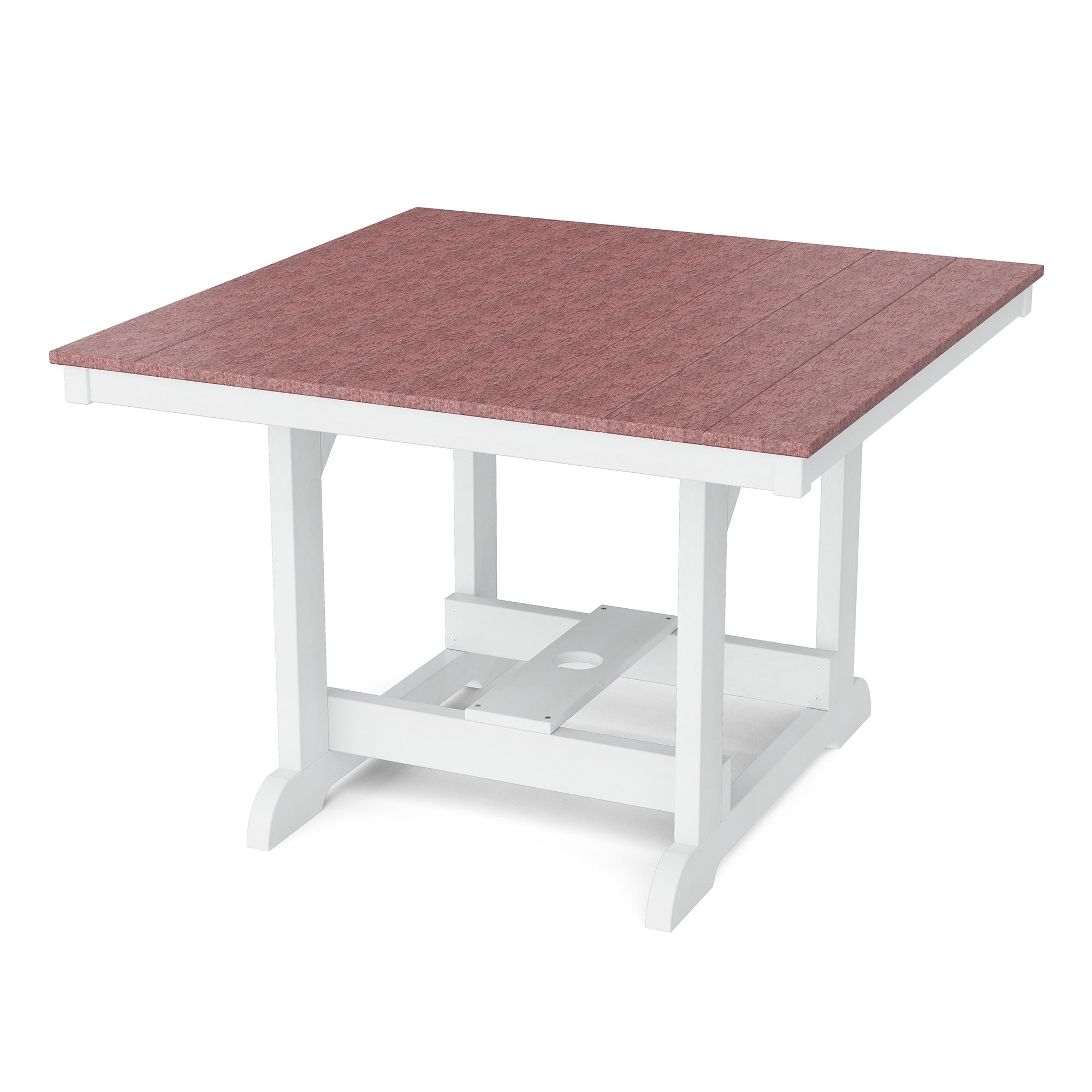 Heritage 44x44 Inch Square Dining Table - Solid Wood Farmhouse Style Kitchen Table for Family Meals & Entertaining