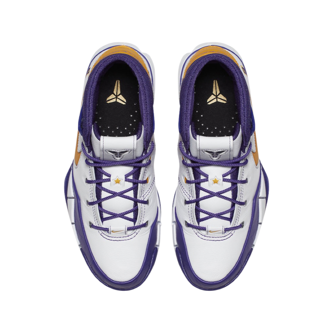 Nike Kobe 1 Protro Basketball Shoes - White/Del Sol/Varsity Purple | High-Performance Court Sneakers for Men | Perfect for NBA Games, Training & Streetwear Fashion