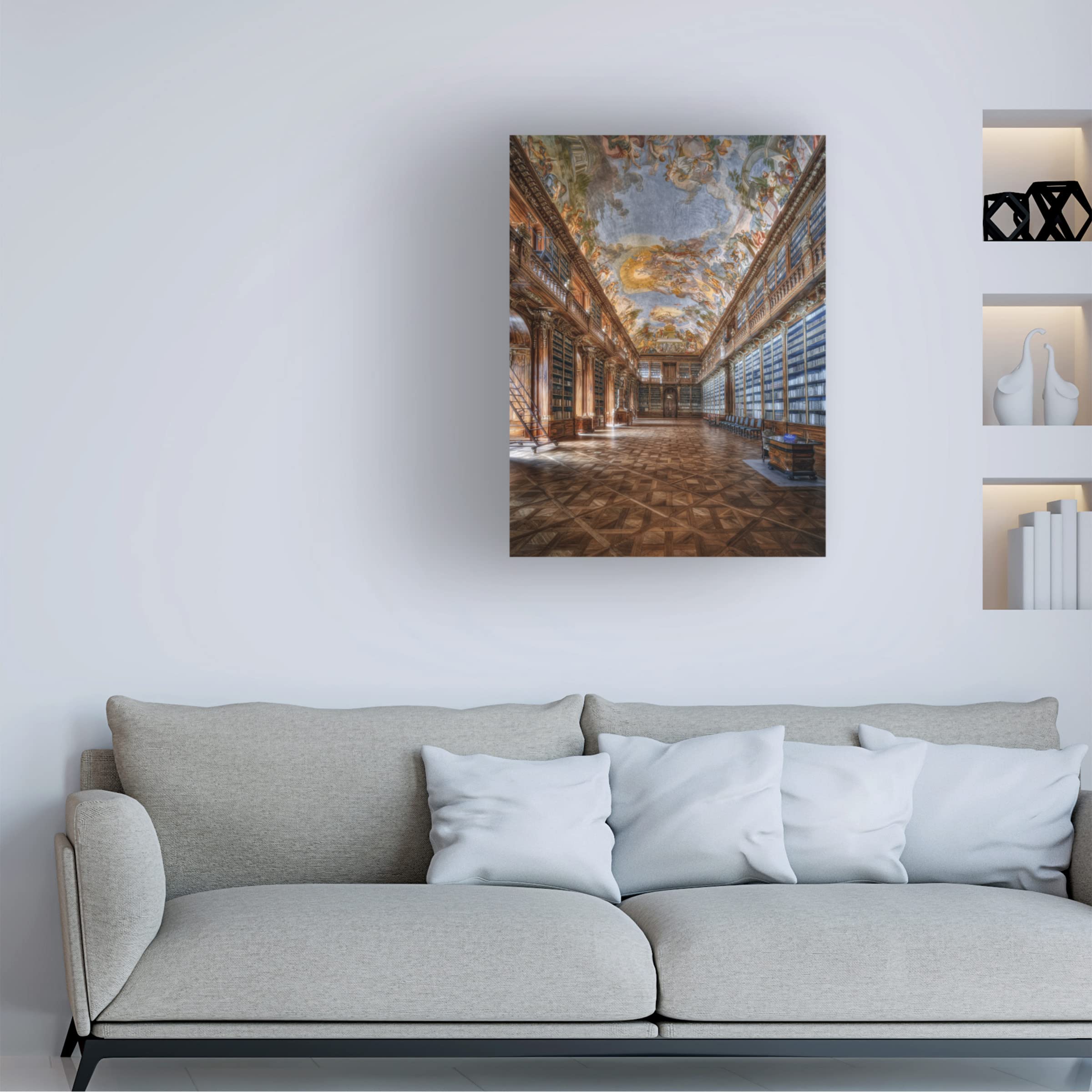 Patrick Aurednik 'Philosophical Hall Strahov Monastery' Canvas Art Print - Premium Trademark Fine Art Wall Decor for Living Room, Bedroom & Office