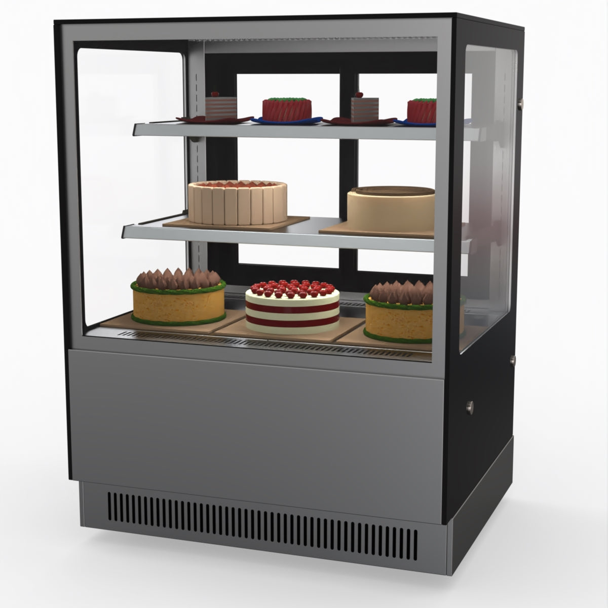 Bonvue Modern 2-Tier Acrylic Cake Stand with Non-Slip Base - Perfect for Dessert Displays, Wedding Cakes, Buffet Serving, and Kitchen Counter Decor