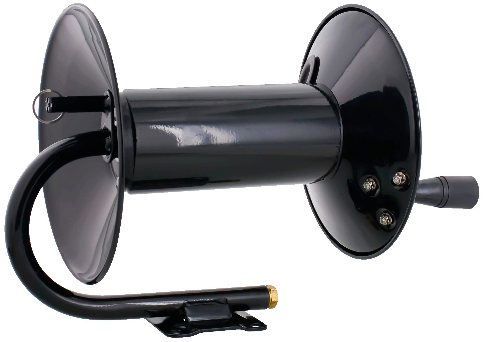 Steel Dragon Tools 4000 PSI 100-Foot Black Powder Coated Pressure Washer Hose Reel - Heavy Duty for Car Washing, Driveway Cleaning & Outdoor Home Maintenance