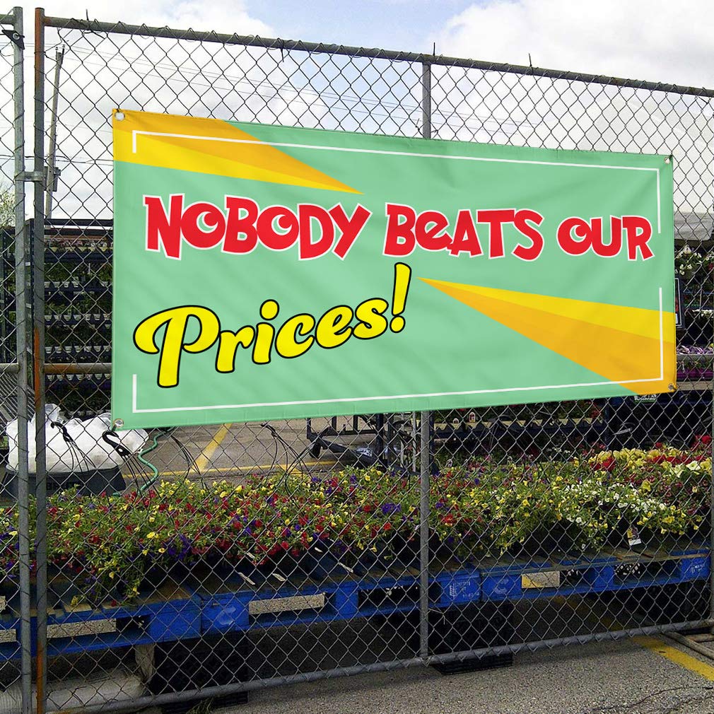 Durable 48x96 Inches Vinyl Banner - Weatherproof Outdoor Business Sign with 8 Grommets (Multiple Sizes Available) - Perfect for Yard Sales, Construction Sites & Store Promotions