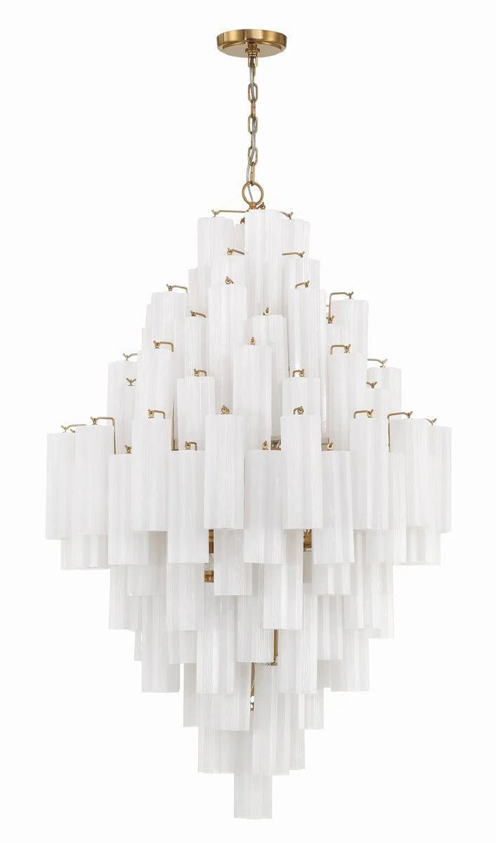 Addis Diamond Chandelier 49 Inch Height - Modern Crystal Ceiling Light Fixture for Dining Room, Living Room, Bedroom & Entryway