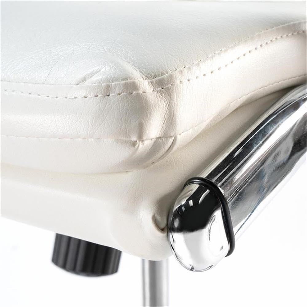 Premium White Leather Executive Desk Chair - Bush Business Furniture Echo High Back Ergonomic Office Chair for Home & Corporate Workspaces