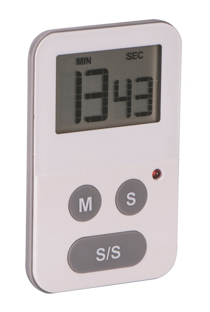 Avanti Digital Slim Timer with Light - White | Countdown & Alarm Clock for Kitchen, Office, Gym & Study | Compact & Easy-to-Use