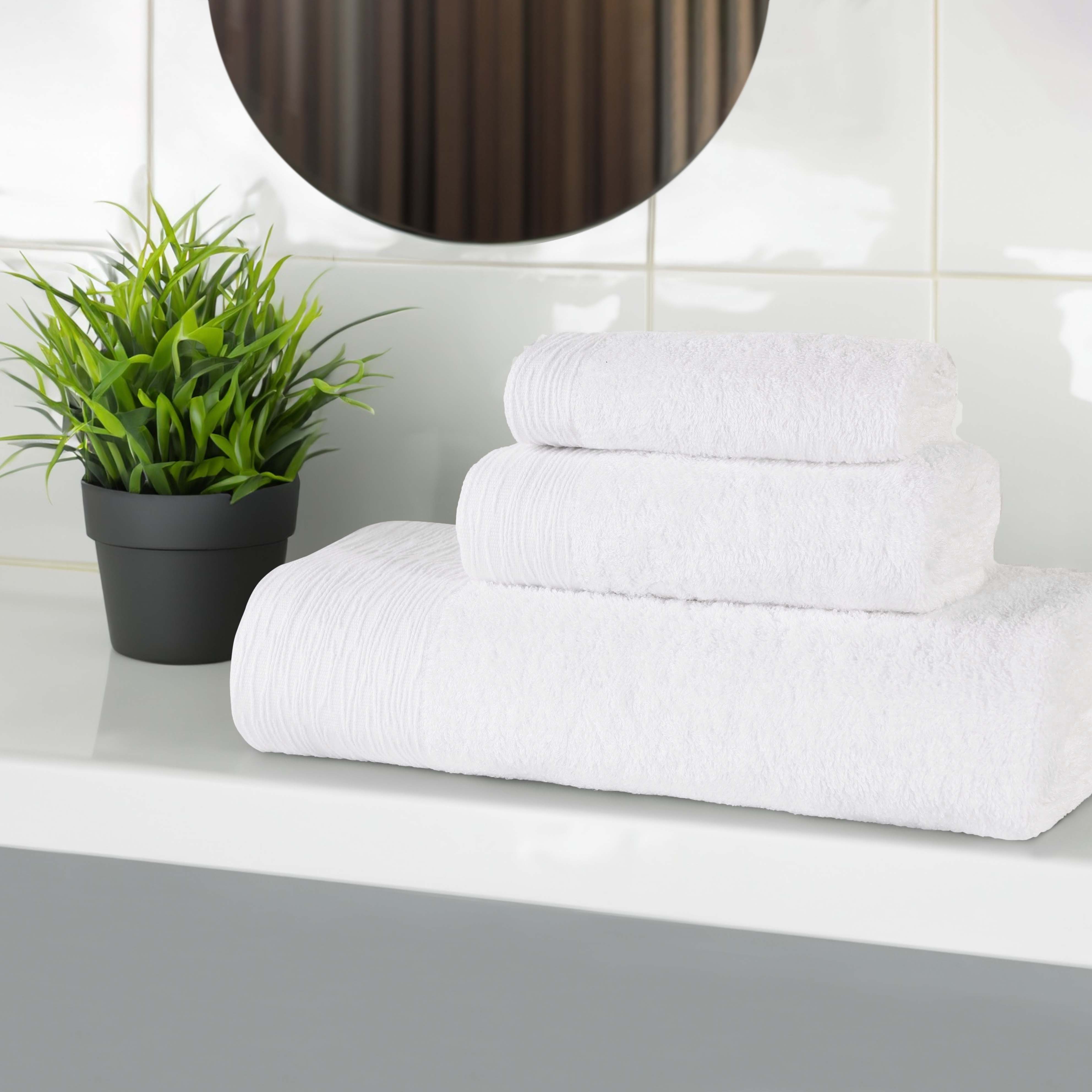 Rayon from Bamboo Eco-Friendly Soft 3-Piece Bath Towel Set - Ultra Absorbent & Hypoallergenic for Spa, Gym & Luxury Bathroom Use