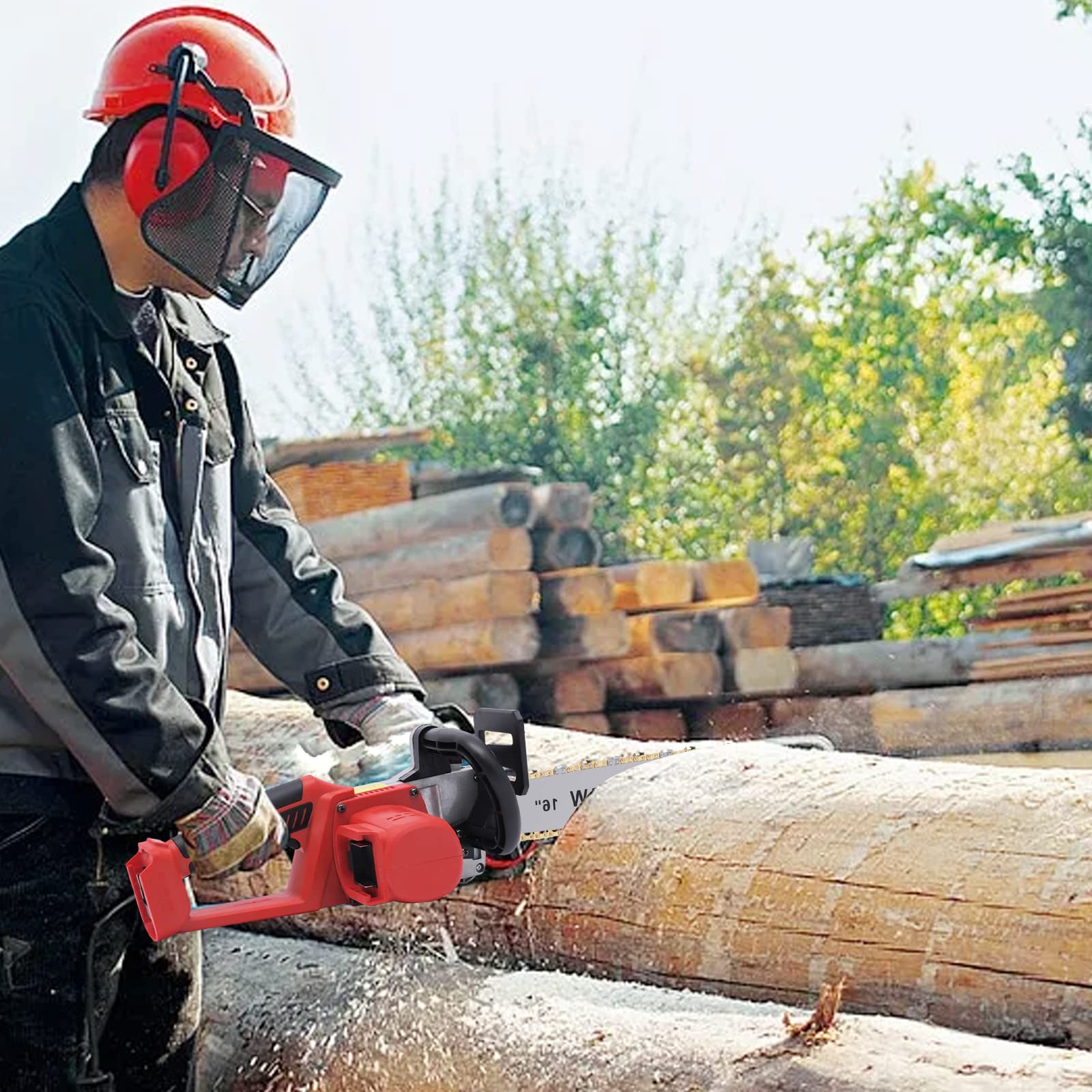 Mini Electric Chainsaw - Rechargeable One-Hand Chainsaw for Tree Pruning, Branch Cutting & Wood Trimming | Portable Cordless Chainsaw for Gardening, Landscaping & DIY Projects (Perfect for Homeowners, Camping & Yard Maintenance)