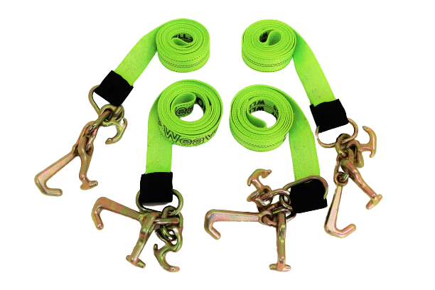 2-Pack 10-Foot Diamond Weave Ratchet Straps with RTJ Cluster Hooks & Reinforced Loops - Heavy Duty Tie Down Straps for Trucks, Trailers, Motorcycles & Cargo Securing