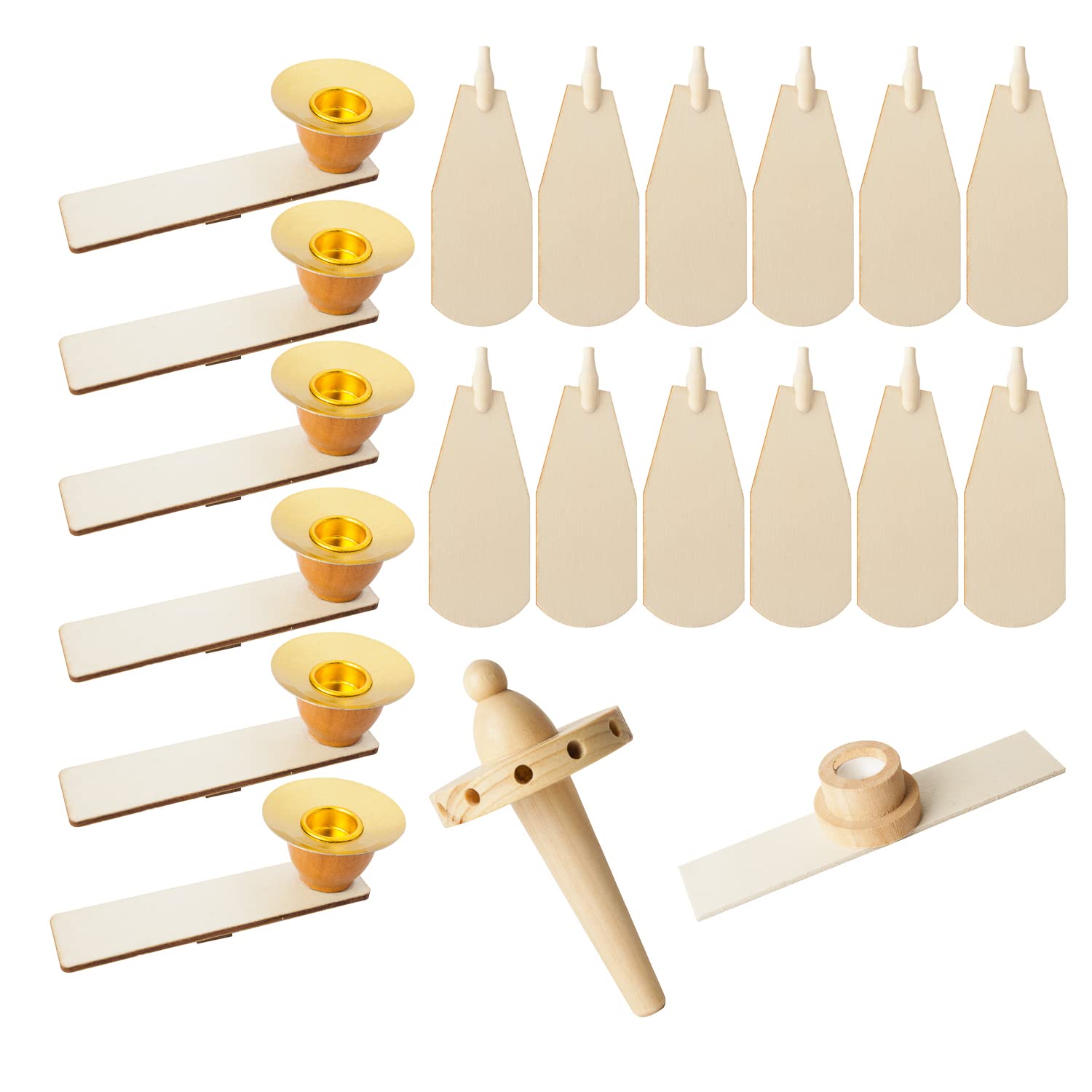 21-Piece Full Repair and Replacement Kit for German Christmas Pyramid Carousels & Windmills - Includes 12 Fans, 6 Candle Holders, Fan Blade Holder & Nub - Perfect for Holiday Decor Maintenance and DIY Repairs