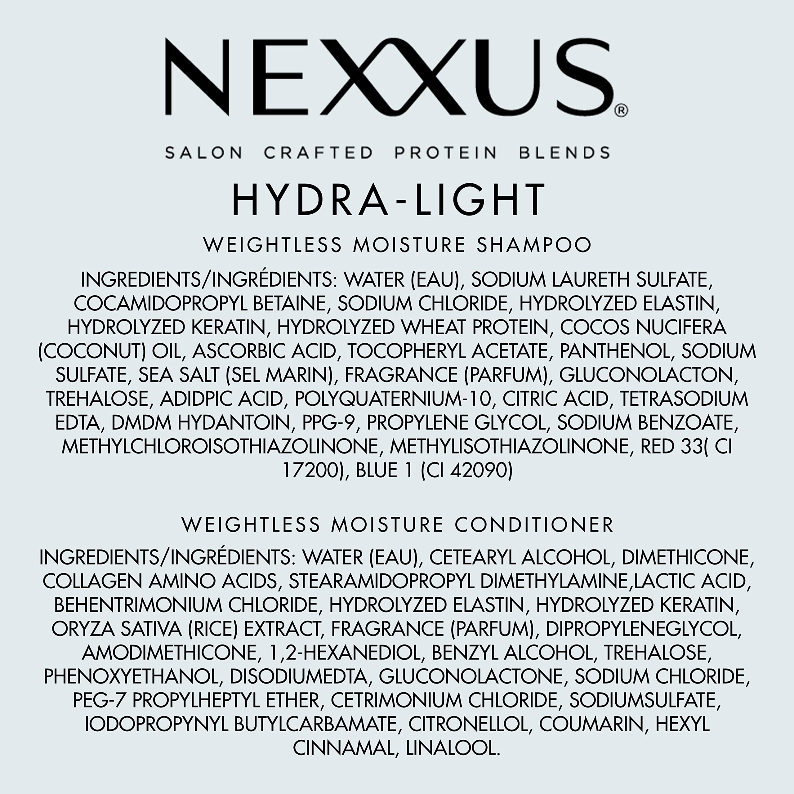 Nexxus Hydra-Light Shampoo and Conditioner Set for Oily Hair - 2 x 13.5 oz with Proteinfusion Blend | Deep Cleansing & Weightless Hydration | Perfect for Daily Hair Care Routine
