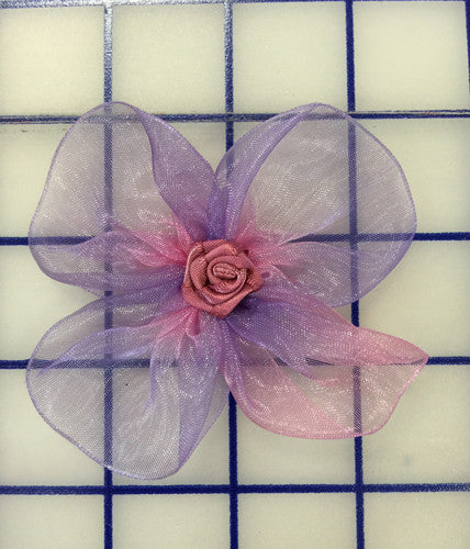 9684PPK Organza Flowers - Purple & Pink 3 Pack for Wedding Decorations, Party Centerpieces & Home Floral Arrangements