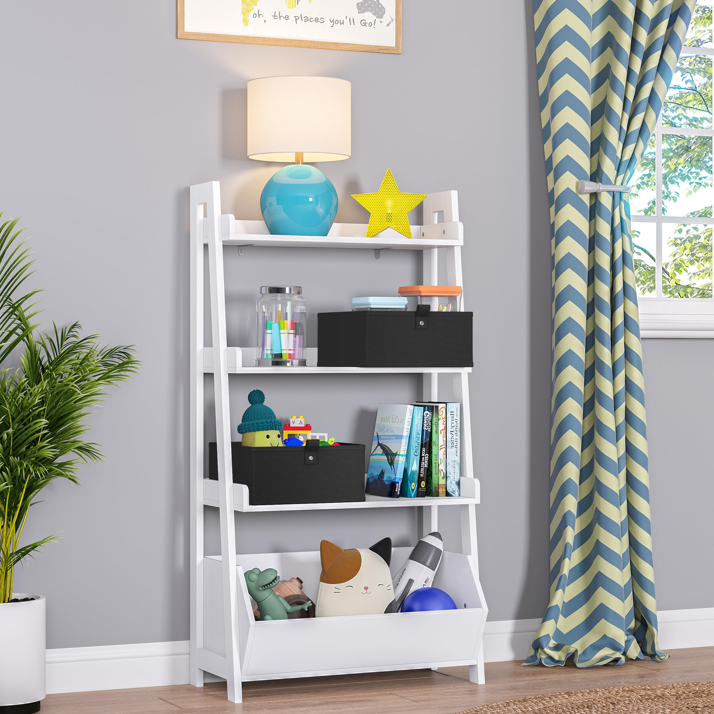 RiverRidge Kids 2-Piece 5-Inch Fabric Collapsible Storage Cube Organizers - Foldable Toy Bins for Playroom, Nursery & Closet Organization (Black) - Perfect for Storing Toys, Books & Kids' Accessories