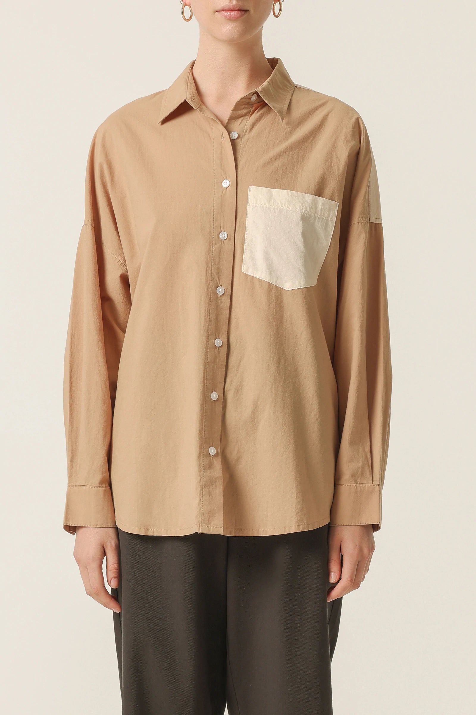Finn Shirt Sepia - Stylish Casual Button-Up Shirt for Men | Perfect for Office, Date Night & Outdoor Activities