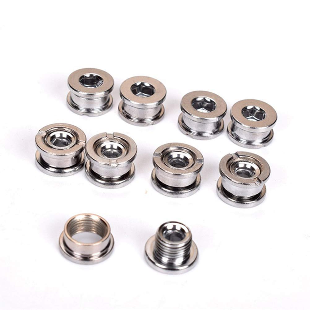 VOSAREA 10 Sets Bike Bolts - High-Quality Bicycle Transmission Crank Accessories for Mountain & Road Bikes - Perfect for Bike Repair & Maintenance