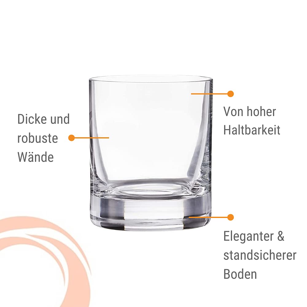 Stoelzle Lausitz New York Bar Tumbler Glass - 6.4 oz (190ml) Small Whiskey Glass for Cocktails, Bourbon, Scotch - Perfect for Home Bar, Parties & Gifts