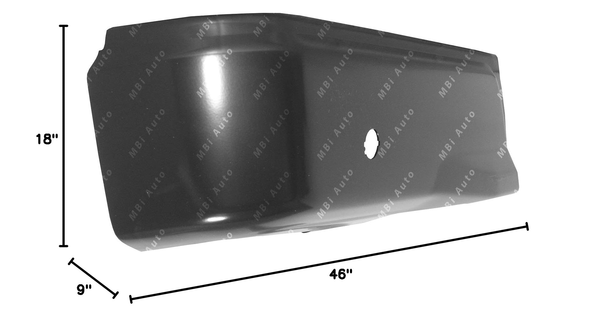 2015-2020 Ford F-150 Painted Steel Rear Left Driver Side Bumper w/Park Assist - Perfect Fit Replacement for FO1102383 | Durable Protection for Off-Road & Daily Driving