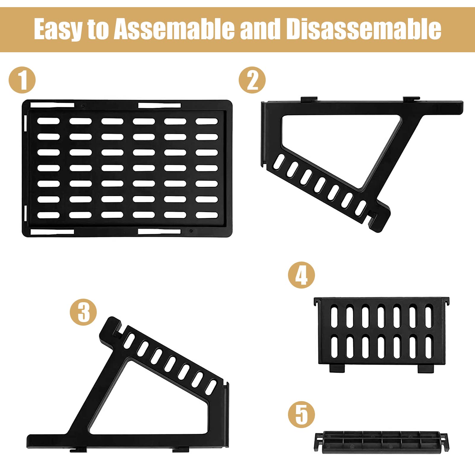 Ctemnpho Large Label Holder for Rolls & Fan-Fold Labels - Desktop Organizer Basket Stand for Zebra, Brother, DYMO Printers - Perfect for Home Office, Retail & Warehouse Labeling (Black, Large Size)