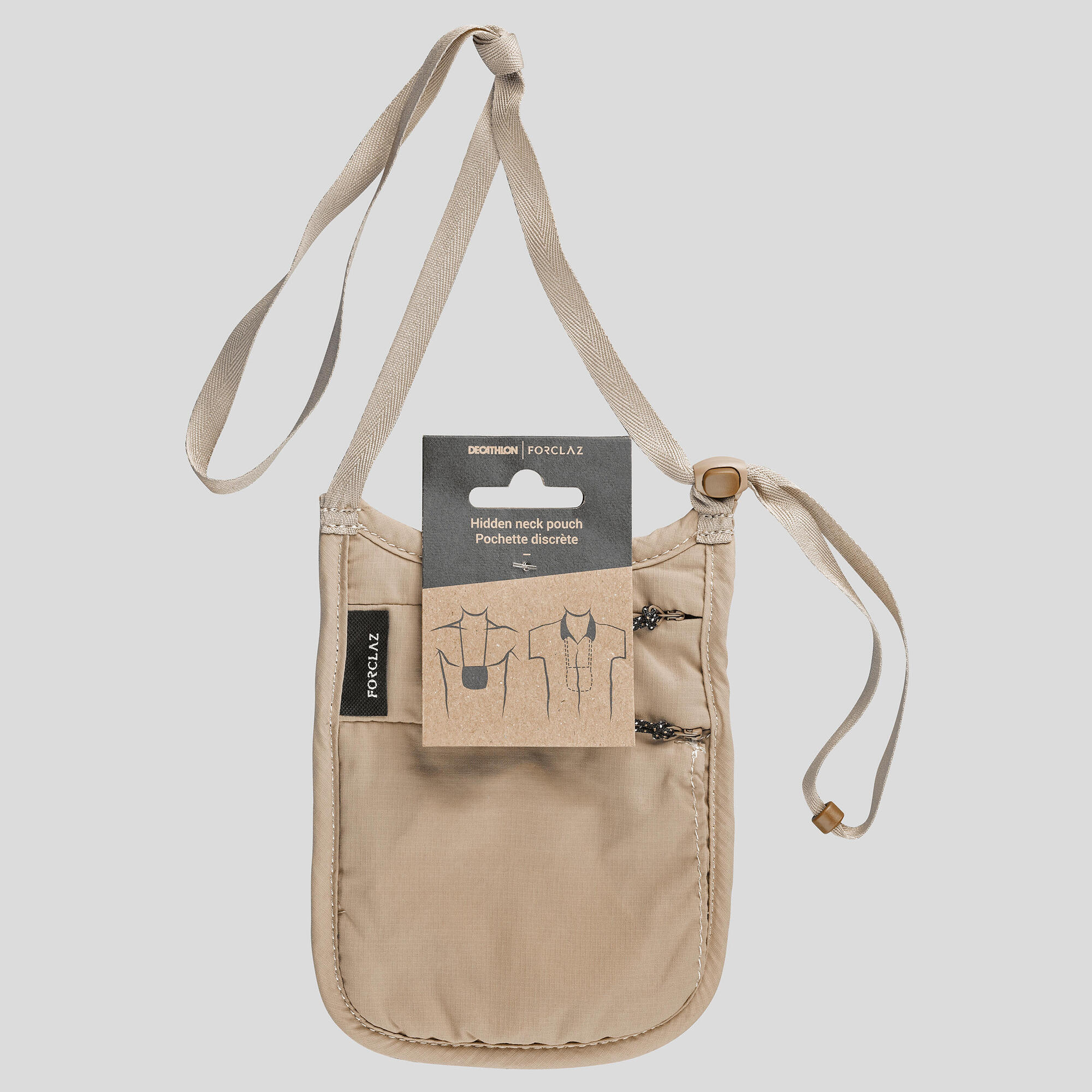 Forclaz Travel RFID Blocking Pouch - Secure Passport Holder & Credit Card Protector for Safe Travels - Perfect for Airports, Hotels & International Trips