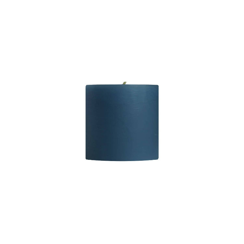 Colonial Blue Unscented Pillar Candles - Handmade Beeswax Candles for Home Decor, Wedding Centerpieces & Relaxation