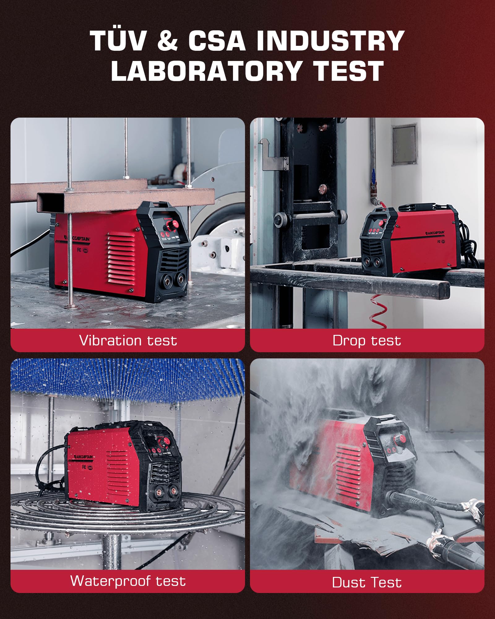 ARCCAPTAIN 110V/220V 160Amp IGBT Inverter Stick Welder - Portable MMA Welding Machine with Synergic Control, Large LED Display, Lift TIG, Hot Start, Arc Force & Anti-Stick - Ideal for Home DIY, Metal Fabrication, Auto Repair & Construction Projects