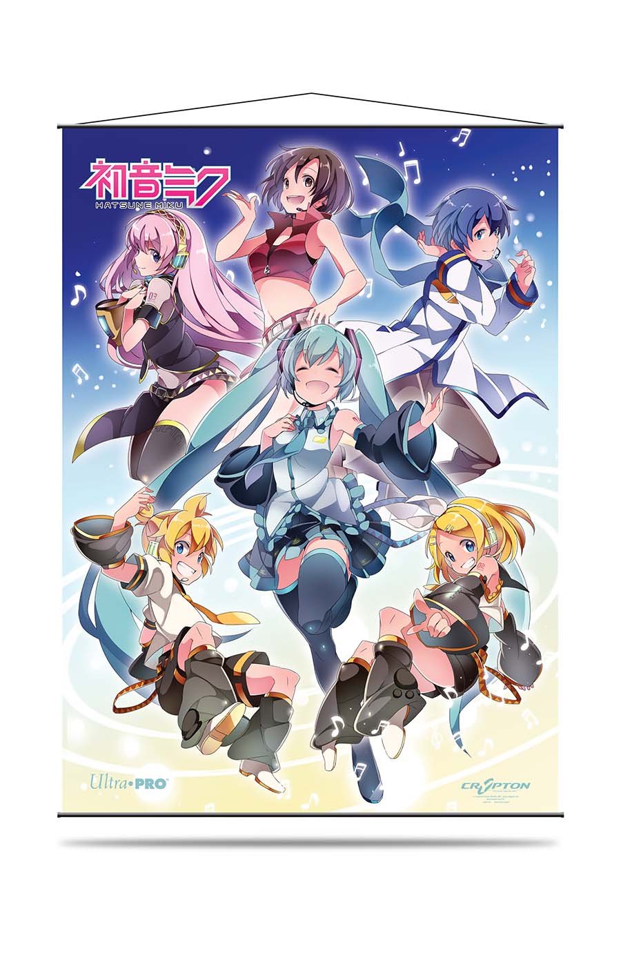 Officially Licensed Hatsune Miku Anime Wall Scroll Poster - Group Shot Artwork for Bedroom, Game Room & Anime Decor Collection