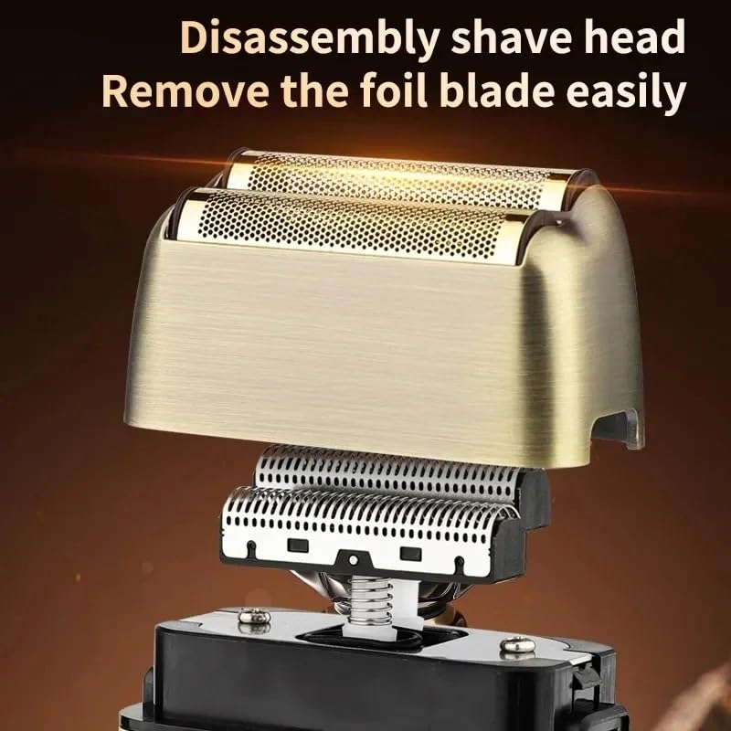 Professional Cordless Electric Razor for Men - 8800 RPM High Speed Rechargeable Foil Shaver with Metal Body, Precision Beard Trimmer & Hair Clipper - Perfect for Travel, Home & Office Grooming