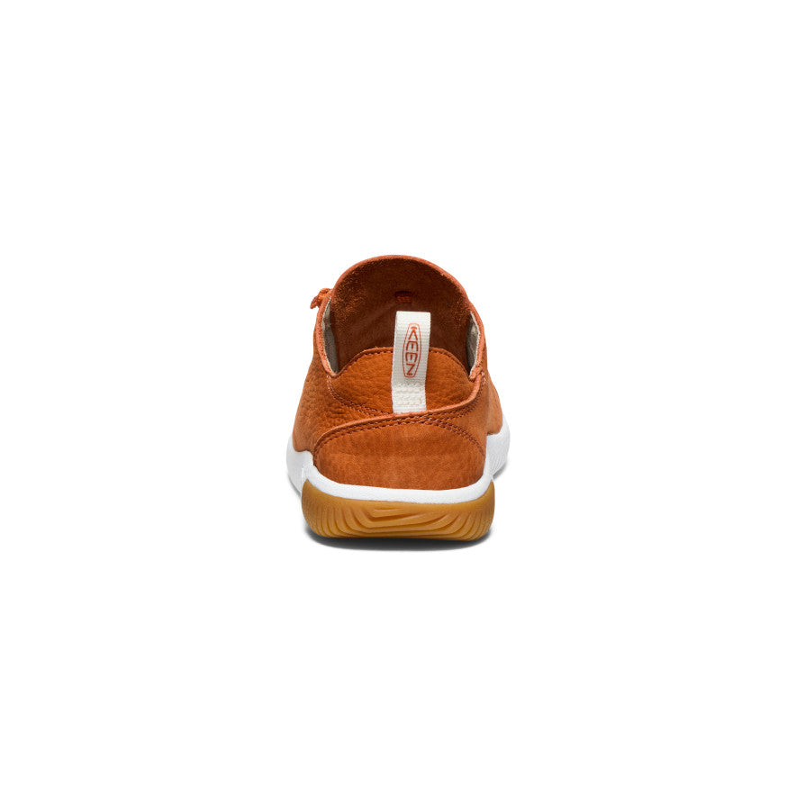 KNX Big Kids' Leather Sneakers - Gold Flame & Star White | Stylish & Comfortable for School, Play & Everyday Wear