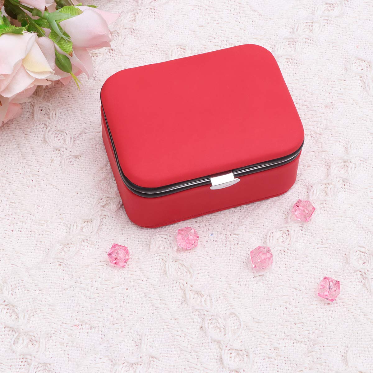 KESYOO Travel Jewelry Organizer Box - Portable Bracelet & Ring Holder Pouch for Women | Jewelry Display Tray & Storage Bag for Travel, Home, and Office Use