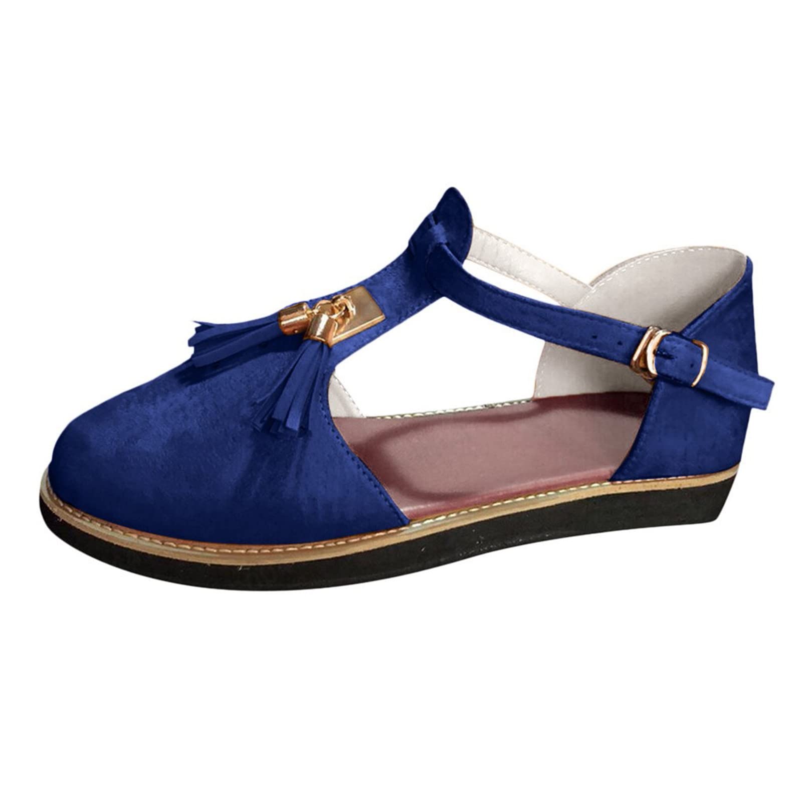 Women's Comfortable Closed Toe Flatform Sandals - Soft Suede Slides for Summer | Casual Outdoor Walking & Ankle Support Slippers for Beach, Park, and Daily Wear
