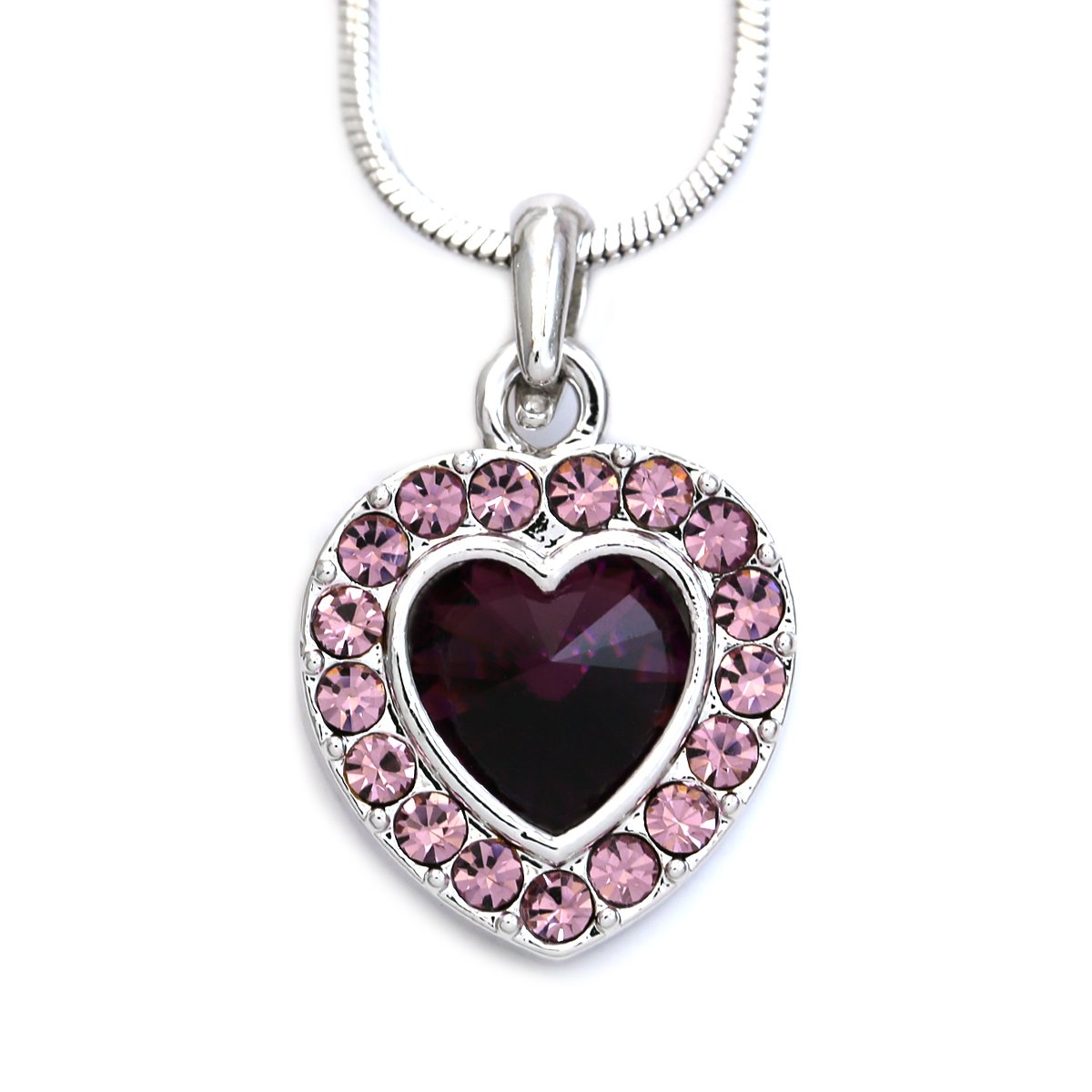 Valentine's Day & Mother's Day Heart Pendant Necklace - Sterling Silver Charm Jewelry Gift for Her - Perfect for Anniversaries, Romantic Dates & Special Occasions