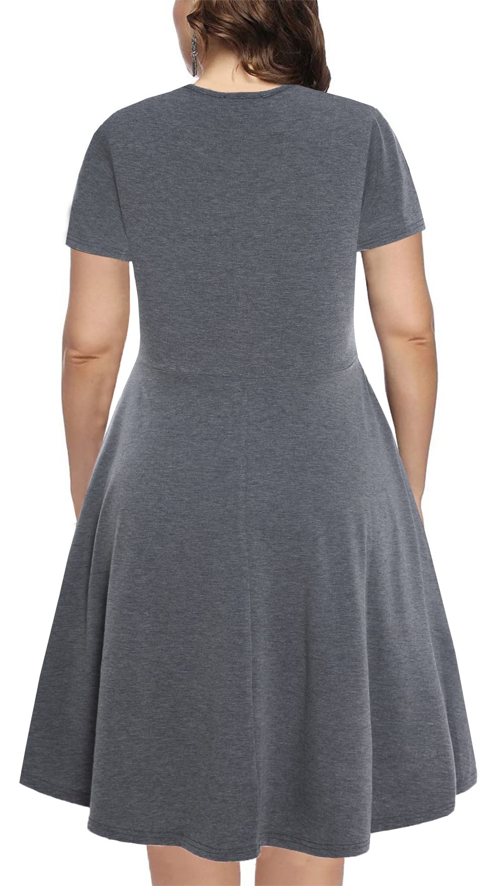 BEDOAR Women's Plus Size Summer Dresses - Flattering Empire Waist, Knee-Length Casual Dress with Pockets | Perfect for Beach, Vacation & Everyday Wear