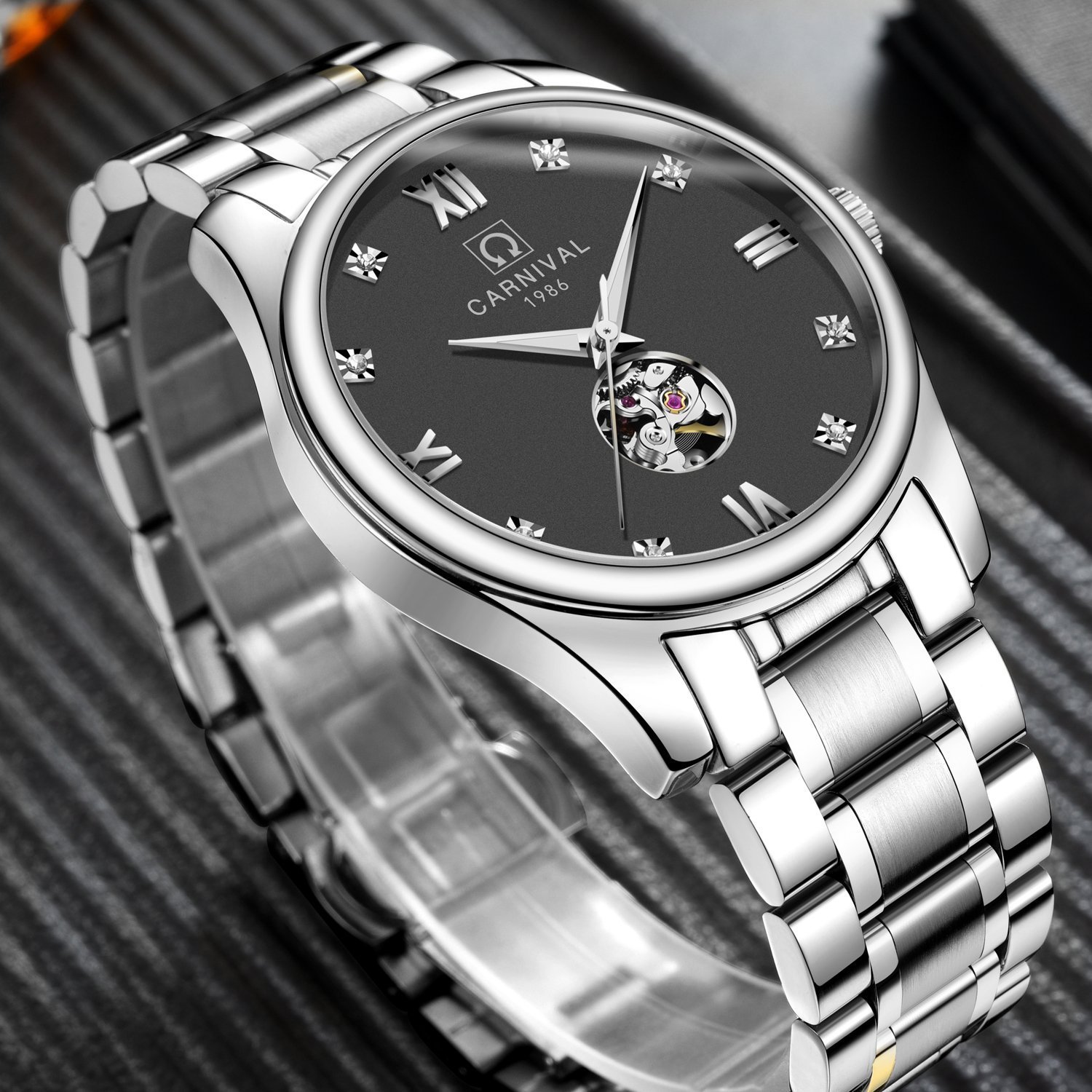 Premium His and Hers Automatic Couple Watches - Matching Pair for Men & Women - Luxury Gift Set of 2 - Perfect for Anniversaries, Weddings & Romantic Occasions