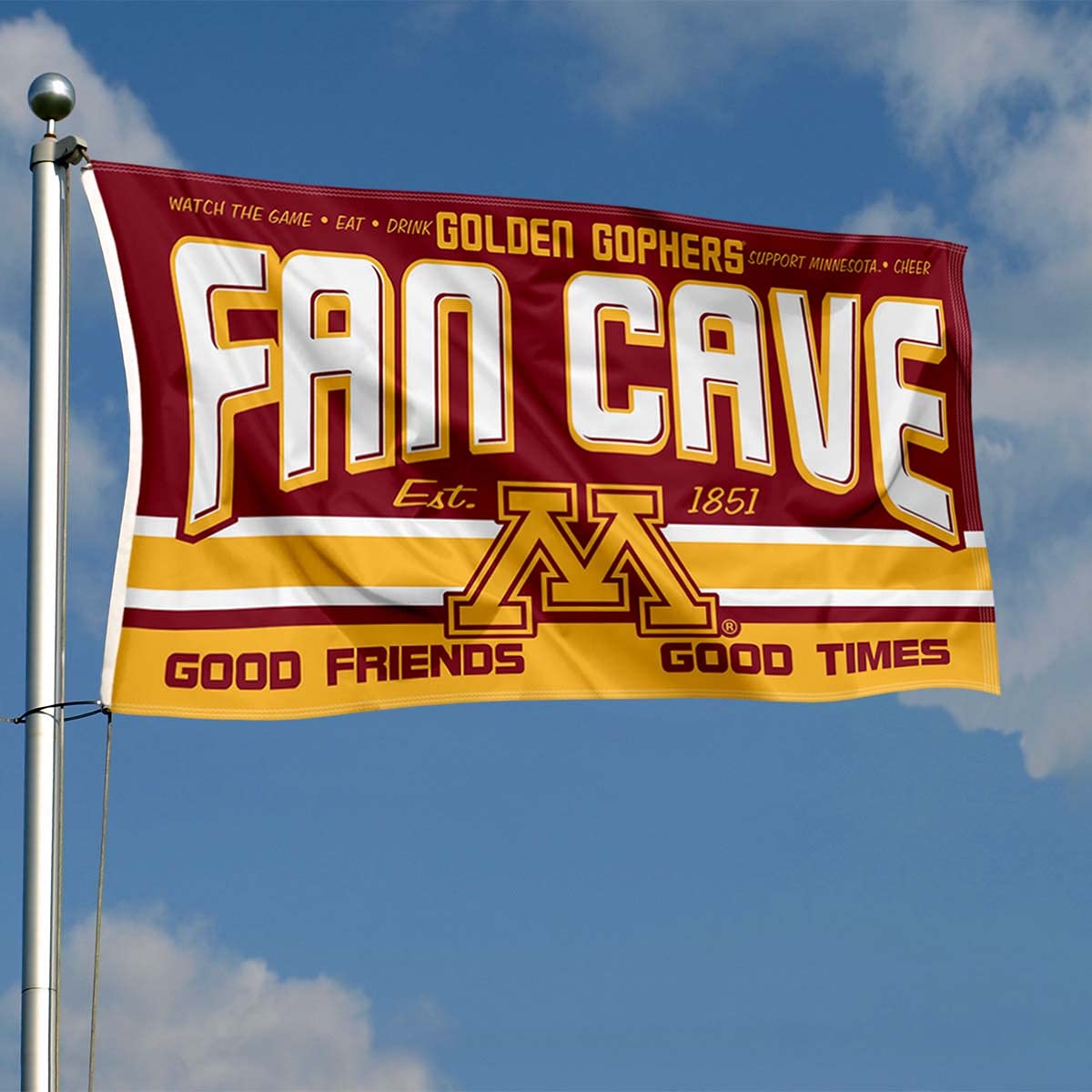 Minnesota Gophers Fan Man Cave Banner Flag - College Football Team Decor for Game Room, Basement & Tailgating Parties